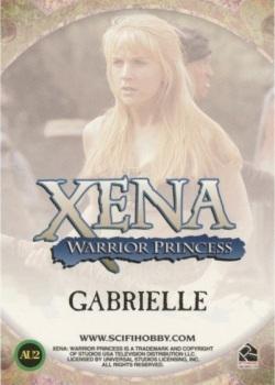 2001 Rittenhouse Xena Season 6 - Cards Inc. Exclusive Set #AU2 Gabrielle Back