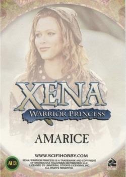 2001 Rittenhouse Xena Season 6 - Cards Inc. Exclusive Set #AU3 Amarice Back