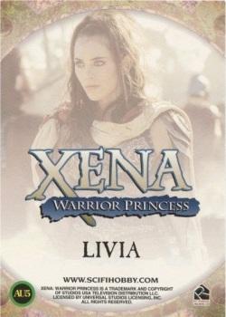 2001 Rittenhouse Xena Season 6 - Cards Inc. Exclusive Set #AU5 Livia Back