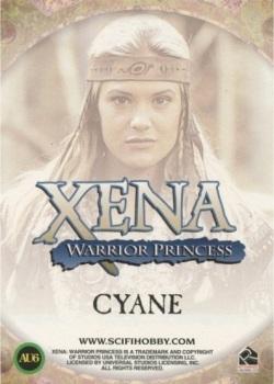 2001 Rittenhouse Xena Season 6 - Cards Inc. Exclusive Set #AU6 Cyane Back
