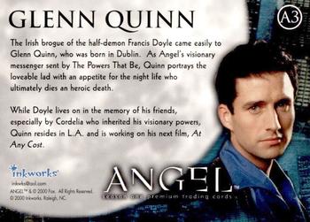 2000 Inkworks Angel Season 1 - Autographs #A3 Glenn Quinn Back