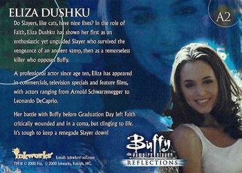 2000 Inkworks Buffy Reflections the H.S. Years - Autographs #A2 Eliza Dushku Back