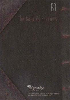2000 Inkworks Charmed Season 1 - The Book of Shadows #B3 Spell of Protection Back