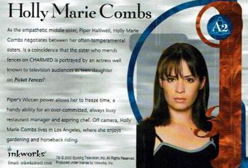2000 Inkworks Charmed Season 1 - Autographs #A2 Holly Marie Combs Back