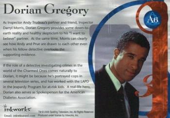 2000 Inkworks Charmed Season 1 - Autographs #A6 Dorian Gregory Back