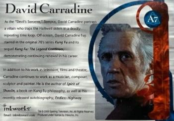 2000 Inkworks Charmed Season 1 - Autographs #A7 David Carradine Back
