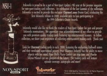 2000 Inkworks Charmed Season 1 - Promos #NSU-1 1999 Gummie Award Back