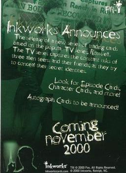 2000 Inkworks Roswell - Promos #PR-i Aliens Among Back