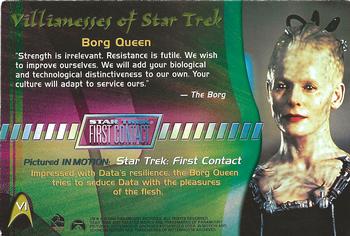 2000 Rittenhouse The Women of Star Trek in Motion - Villianesses of Star Trek #V1 Borg Queen Back