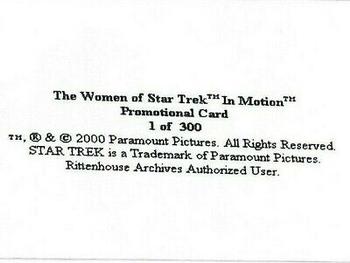 2000 Rittenhouse The Women of Star Trek in Motion - Promos #20 Leeta Back