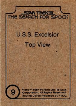 1984 FTCC Star Trek III: The Search for Spock - Ships #9 U.S.S. Excelsior Top View Back