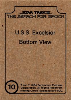 1984 FTCC Star Trek III: The Search for Spock - Ships #10 U.S.S. Excelsior Bottom View Back
