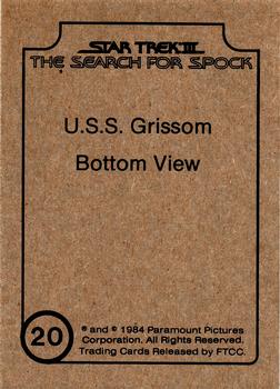 1984 FTCC Star Trek III: The Search for Spock - Ships #20 U.S.S. Grissom Bottom View Back