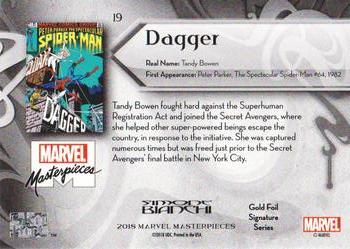 2018 Upper Deck Marvel Masterpieces - Gold Foil #19 Dagger Back