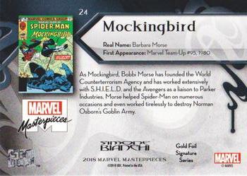 2018 Upper Deck Marvel Masterpieces - Gold Foil #24 Mockingbird Back
