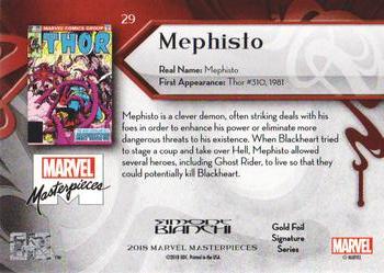 2018 Upper Deck Marvel Masterpieces - Gold Foil #29 Mephisto Back
