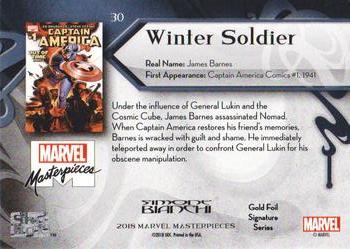 2018 Upper Deck Marvel Masterpieces - Gold Foil #30 Winter Soldier Back