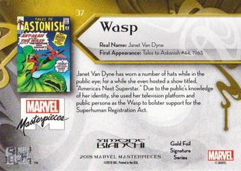 2018 Upper Deck Marvel Masterpieces - Gold Foil #37 Wasp Back