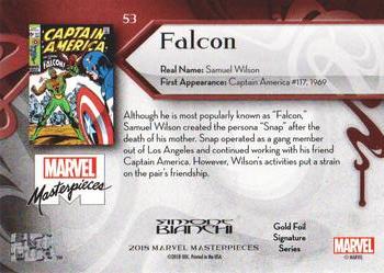 2018 Upper Deck Marvel Masterpieces - Gold Foil #53 Falcon Back