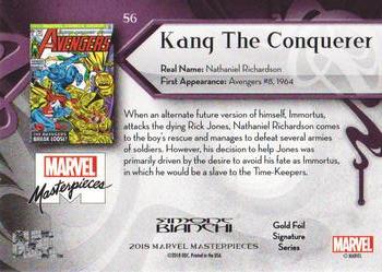 2018 Upper Deck Marvel Masterpieces - Gold Foil #56 Kang The Conquerer Back