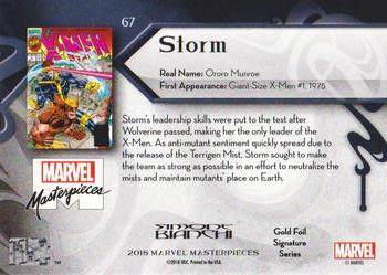 2018 Upper Deck Marvel Masterpieces - Gold Foil #67 Storm Back