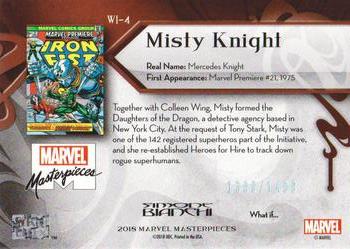 2018 Upper Deck Marvel Masterpieces - What If #WI-4 Misty Knight Back