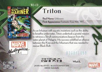 2018 Upper Deck Marvel Masterpieces - What If #WI-13 Triton Back