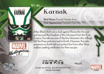 2018 Upper Deck Marvel Masterpieces - What If #WI-46 Karnak Back