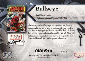2018 Upper Deck Marvel Masterpieces - What If #WI-48 Bullseye Back