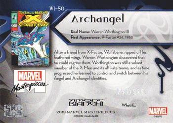 2018 Upper Deck Marvel Masterpieces - What If #WI-50 Archangel Back
