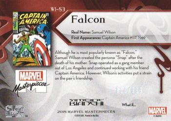 2018 Upper Deck Marvel Masterpieces - What If #WI-53 Falcon Back