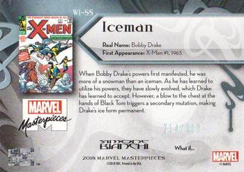 2018 Upper Deck Marvel Masterpieces - What If #WI-55 Iceman Back