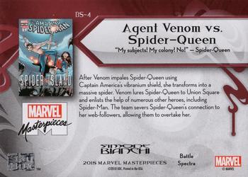 2018 Upper Deck Marvel Masterpieces - Battle Spectra #BS-4 Agent Venom vs. Spider-Queen Back