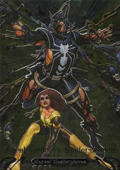 2018 Upper Deck Marvel Masterpieces - Battle Spectra #BS-4 Agent Venom vs. Spider-Queen Front
