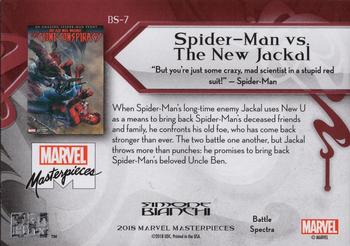 2018 Upper Deck Marvel Masterpieces - Battle Spectra #BS-7 Spider-Man vs. The New Jackal Back