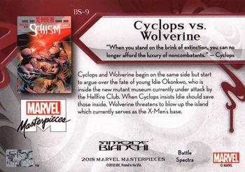 2018 Upper Deck Marvel Masterpieces - Battle Spectra #BS-9 Cyclops vs. Wolverine Back