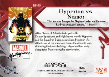 2018 Upper Deck Marvel Masterpieces - Battle Spectra #BS-10 Hyperion vs. Namor Back