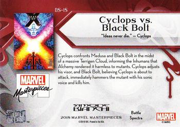 2018 Upper Deck Marvel Masterpieces - Battle Spectra #BS-15 Cyclops vs. Black Bolt Back