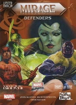 2018 Upper Deck Marvel Masterpieces - Mirage #3 Defenders Back