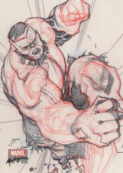 2018 Upper Deck Marvel Masterpieces - Preliminary Art #PA61 Red Hulk Front