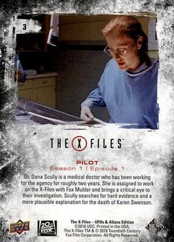 2019 Upper Deck The X-Files UFOs and Aliens Edition #3 Pilot Back