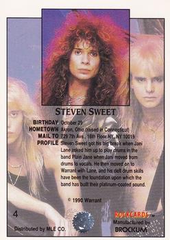 1991 Brockum Rock Cards - Promos #4 Steven Sweet Back