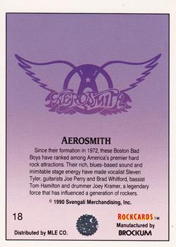1991 Brockum Rock Cards - Promos #18 Aerosmith Back