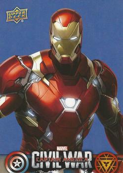2016 Upper Deck Captain America Civil War (Walmart) #CW2 (Iron Man)                                  After seeing firsthand that his weapons fell into Front