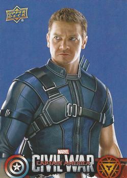 2016 Upper Deck Captain America Civil War (Walmart) #CW7 (Hawkeye)                                   Hawkeye is the finest marksman on Earth, never Front