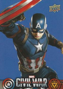 2016 Upper Deck Captain America Civil War (Walmart) #CW13 (Captain America)                           After becomning a legendary war hero, Steve Rogers Front