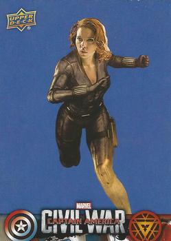 2016 Upper Deck Captain America Civil War (Walmart) #CW25 (Black Widow)                               Black Widow is highly skilled in combat, utilizing Front