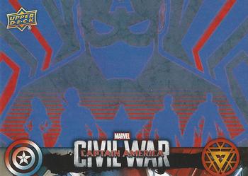 2016 Upper Deck Captain America Civil War (Walmart) #CW46 (Team Captain America silhouette)           Captain America disagrees with the Front