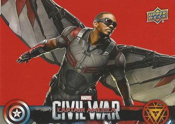 2016 Upper Deck Captain America Civil War (Walmart) #CW6 (Falcon) Sam Wilson served in the 85th Pararescue Division, Front