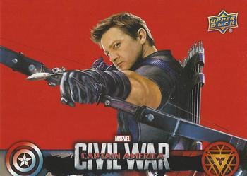 2016 Upper Deck Captain America Civil War (Walmart) #CW19 (Hawkeye) After working alongside Black Widow on numerous Front